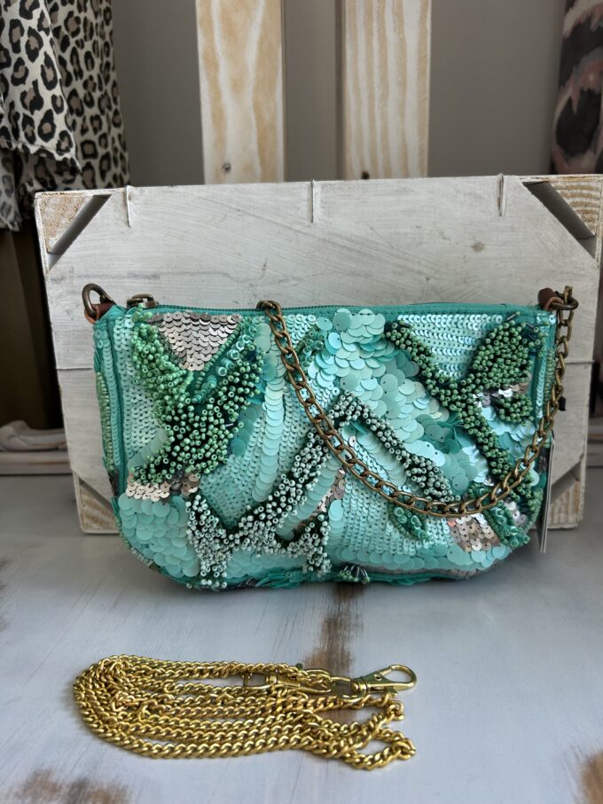 Cartera Lentejuelas Turquesa