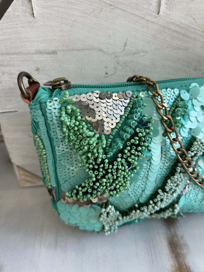 Cartera Lentejuelas Turquesa