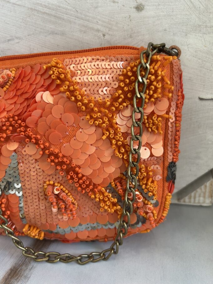 Cartera Lentejuelas Naranja
