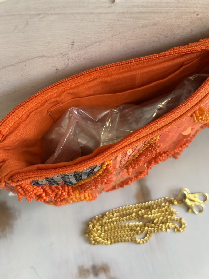 Cartera Lentejuelas Naranja