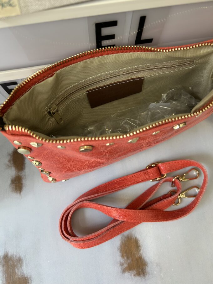 Cartera Tachas Naranja