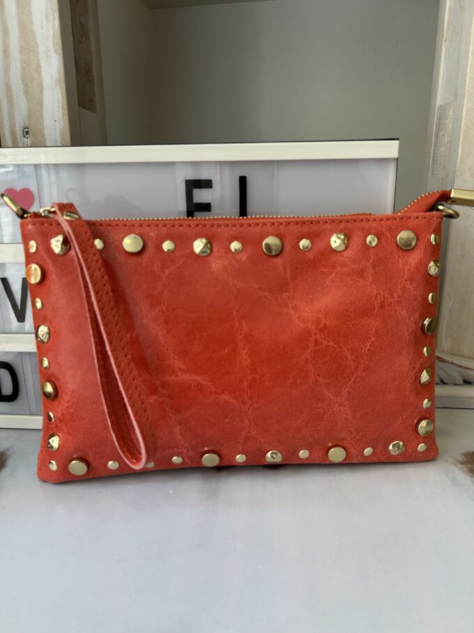 Cartera Tachas Naranja
