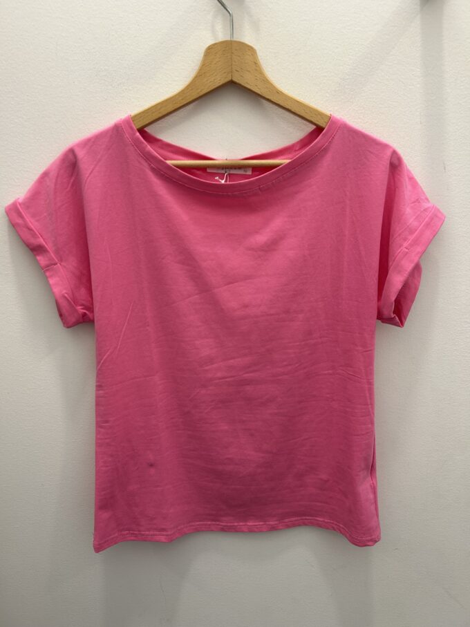 Camiseta Cuello Redondo Rosa