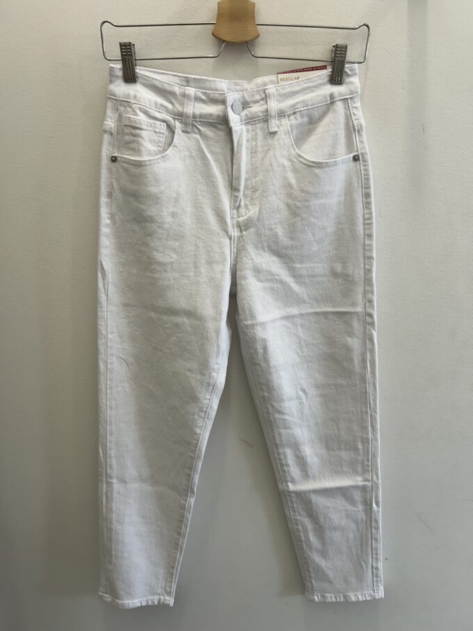 Pantalón Vaquero Momfit Blanco