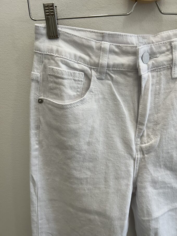 Pantalón Vaquero Momfit Blanco