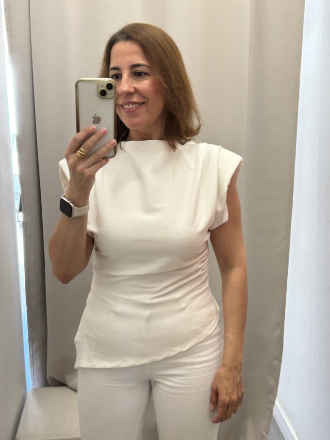 Camiseta Hombreras Blanca