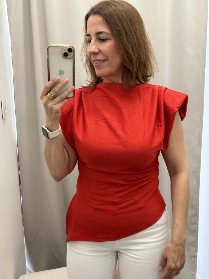 Camiseta Hombreras Roja