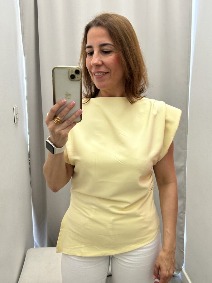 Camiseta Hombreras Amarilla