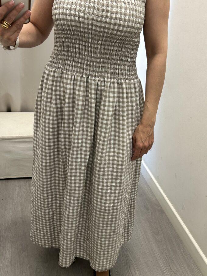 Vestido Vichy Topo