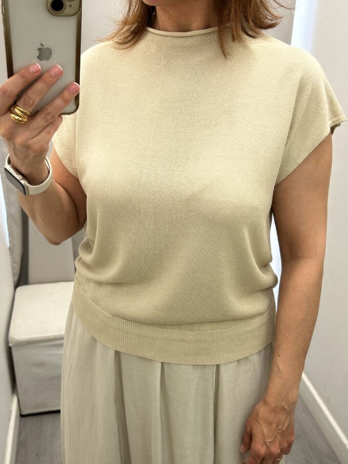 Suéter Botones Beige