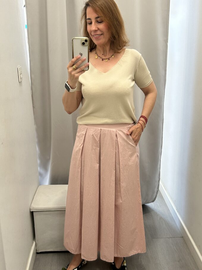 Falda Tablas Rosa