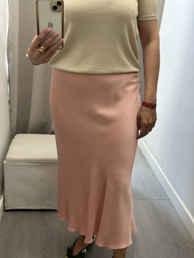 Falda Raso Rosa