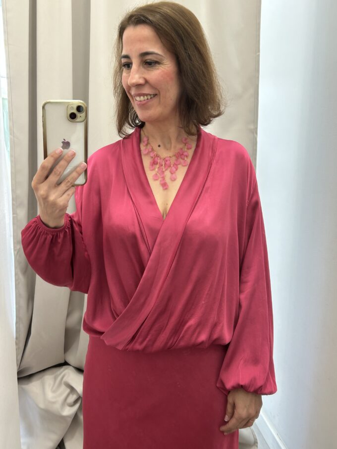 Blusa Cruzada Fucsia