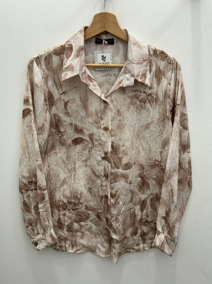 Camisa Estampada Beige