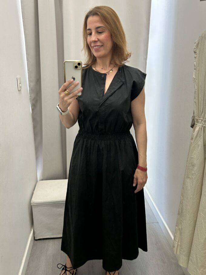 Vestido Camisero Negro