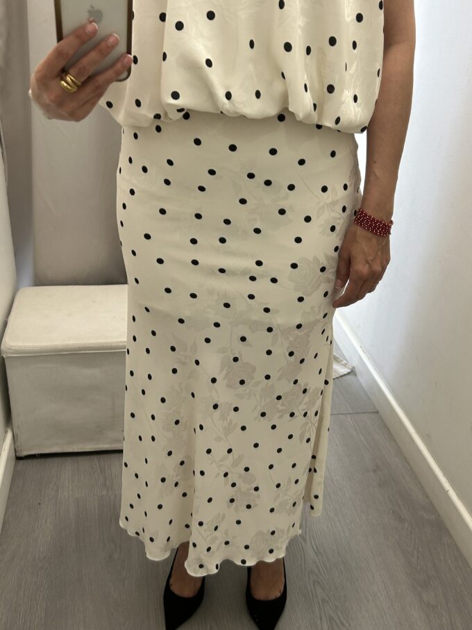 Falda Raso Lunares
