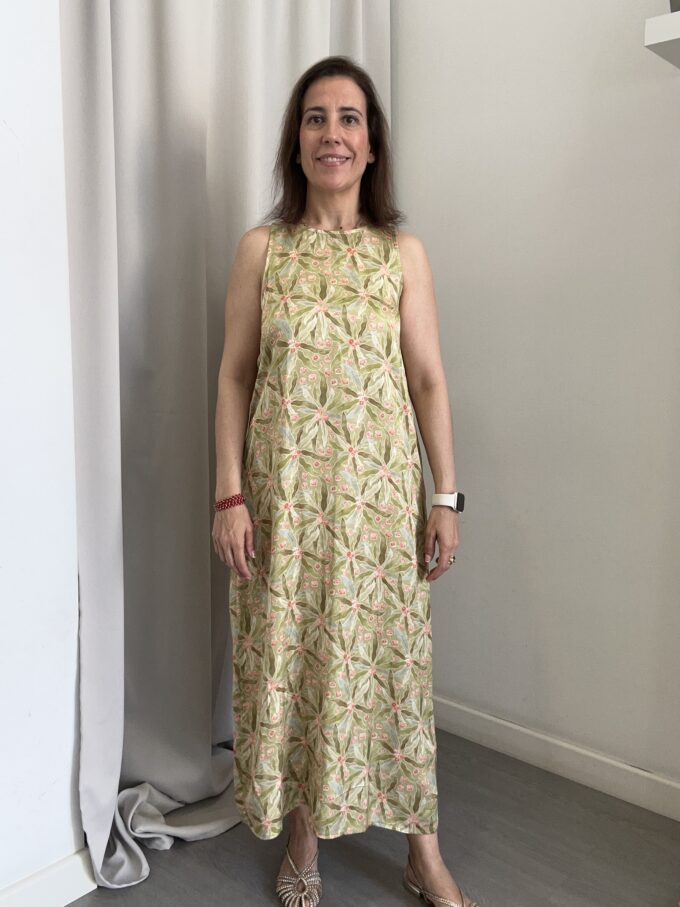 Vestido Flor de Loto Verde