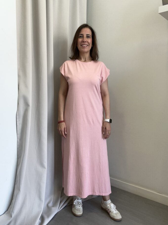 Vestido Camiseta Rosa