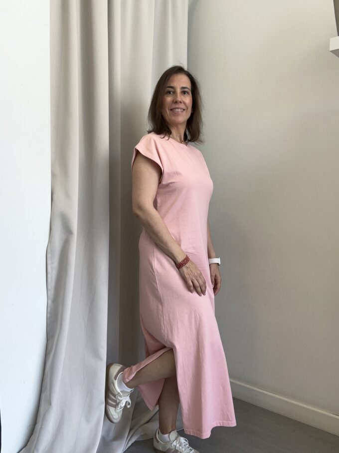 Vestido Camiseta Rosa