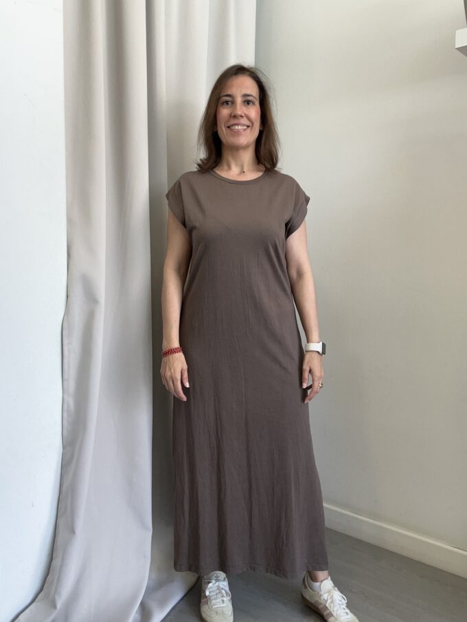 Vestido Camiseta Marrón