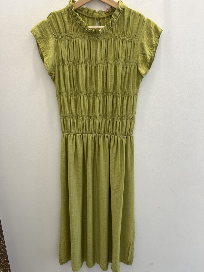 Vestido Nido Abeja Pistacho
