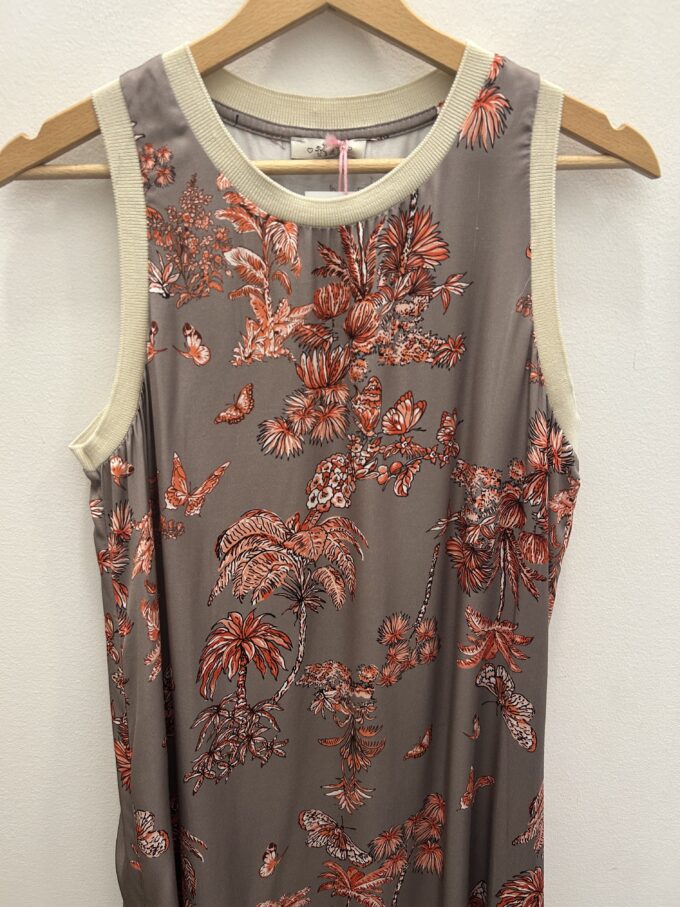Vestido Flores Marrón