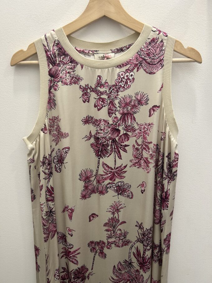 Vestido Flores Crudo