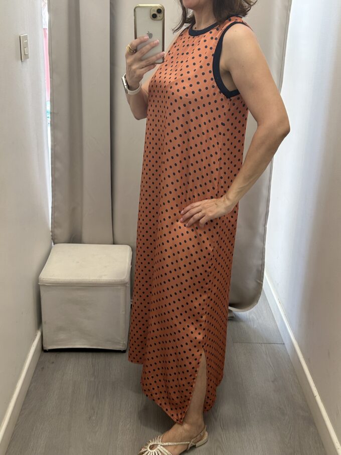 Vestido Lunares Naranja