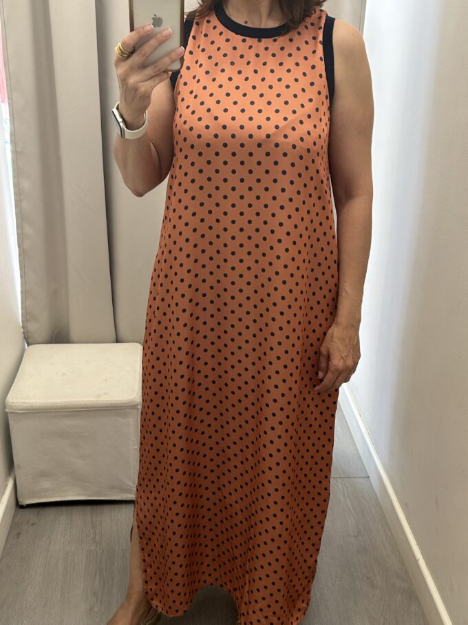 Vestido Lunares Naranja