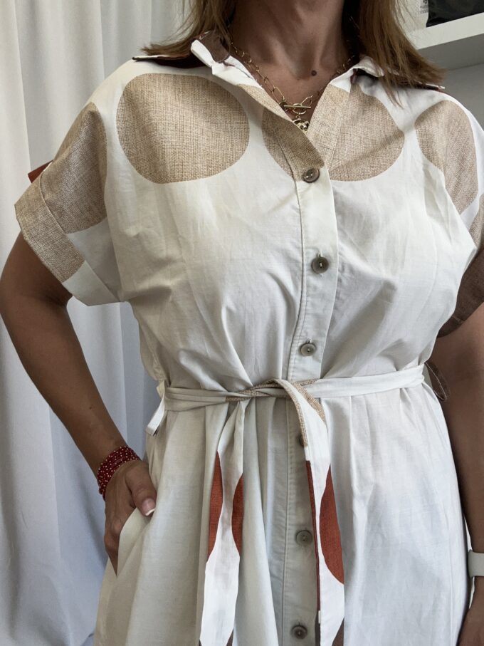 Vestido Camisero Beige