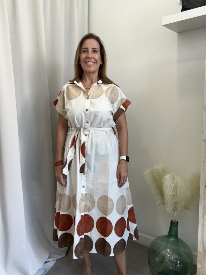 Vestido Camisero Beige