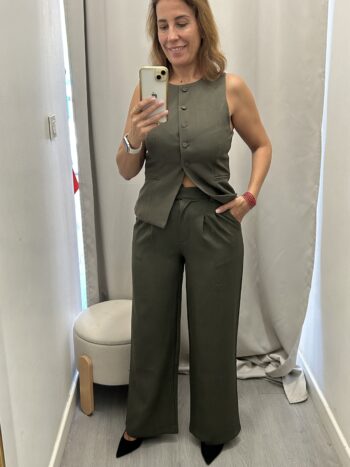 Pantalón Traje Verde