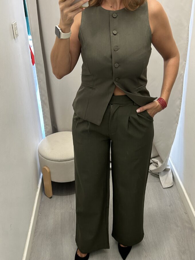 Chaleco Traje Verde