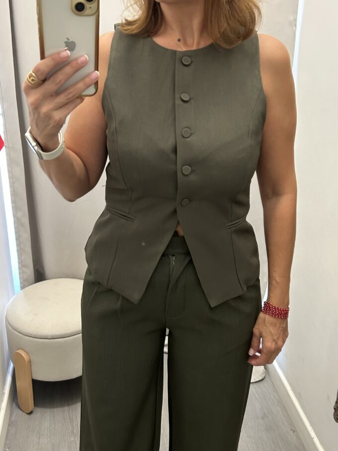 Chaleco Traje Verde