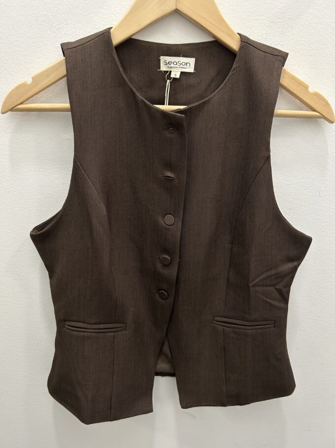 Chaleco Traje Marrón