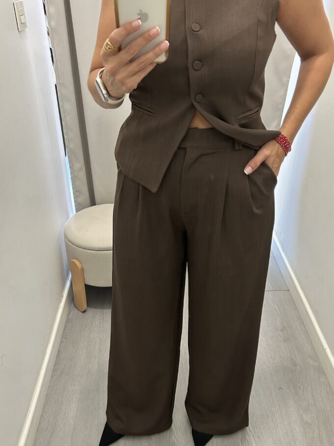Pantalón Traje Marrón