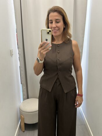 Chaleco Traje Marrón