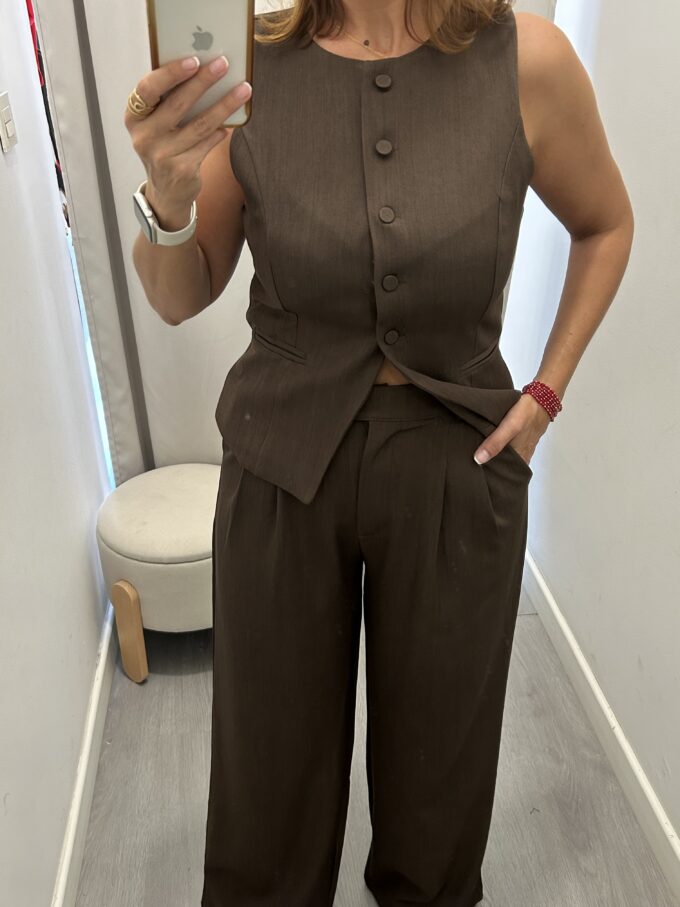 Pantalón Traje Marrón