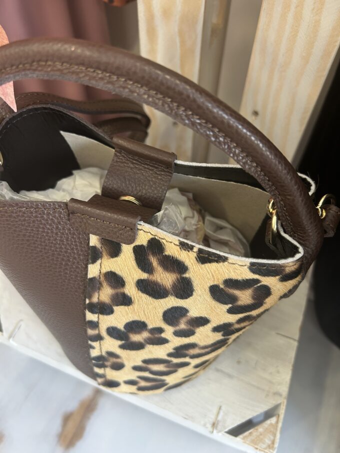 Bombonera Leopardo Marrón