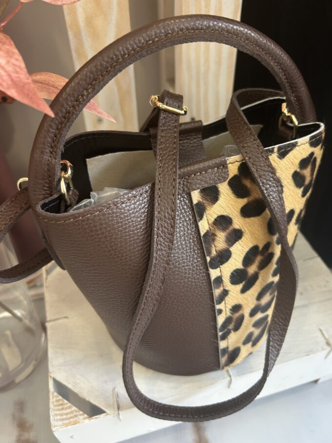 Bombonera Leopardo Marrón