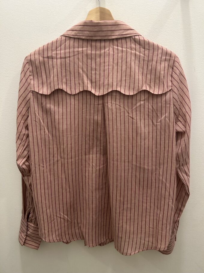 Camisa Rayas Brillo Rosa