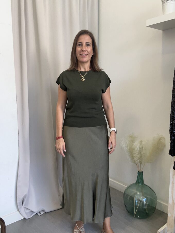 Falda Raso Verde