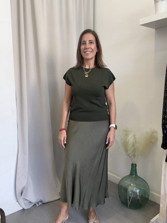 Falda Raso Verde