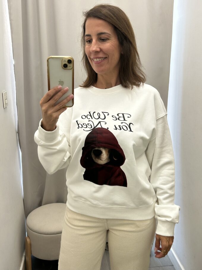 Sudadera Dog Crudo