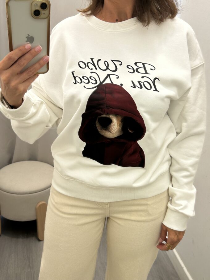 Sudadera Dog Crudo