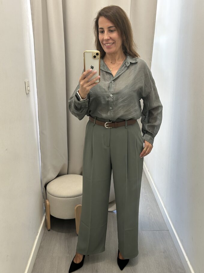 Pantalón Fluido Verde