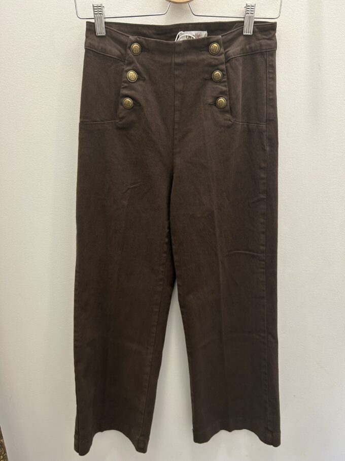Pantalón Botones Marrón