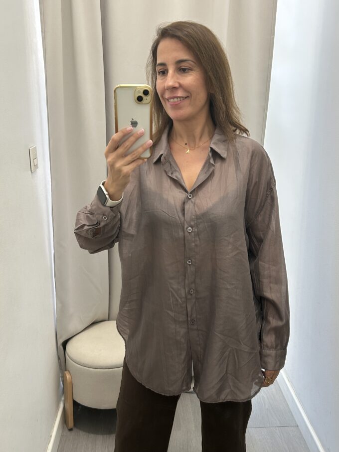 Camisa Gasa Marrón