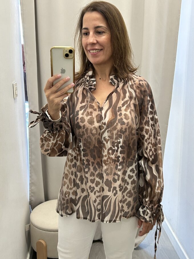 Blusa Print Marrón