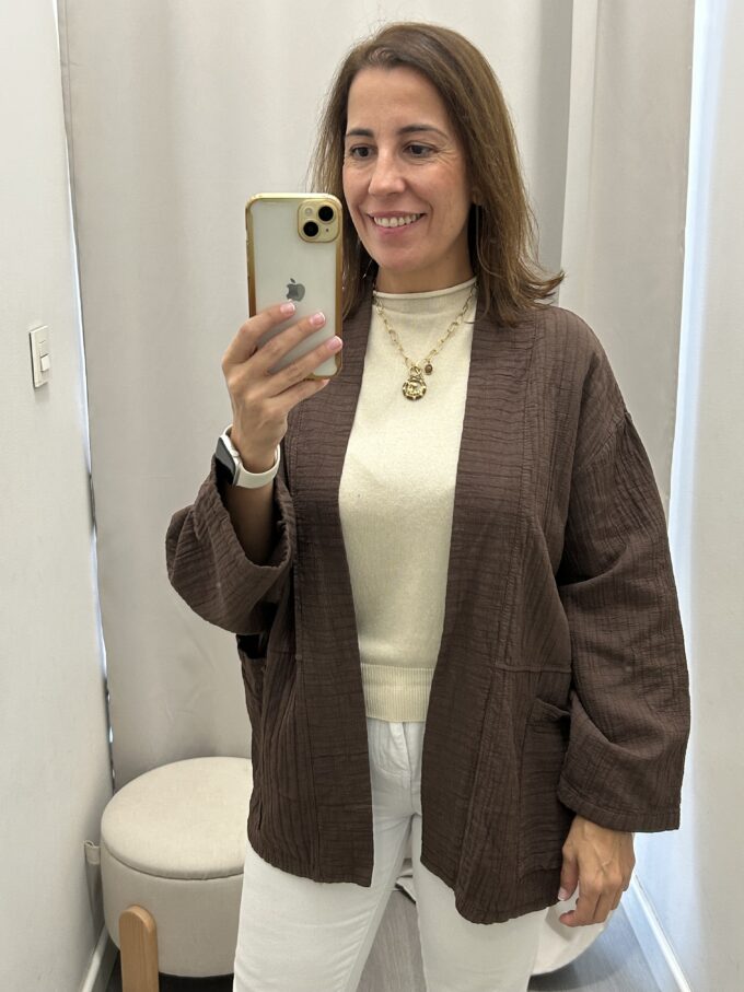Kimono Ancho Marrón